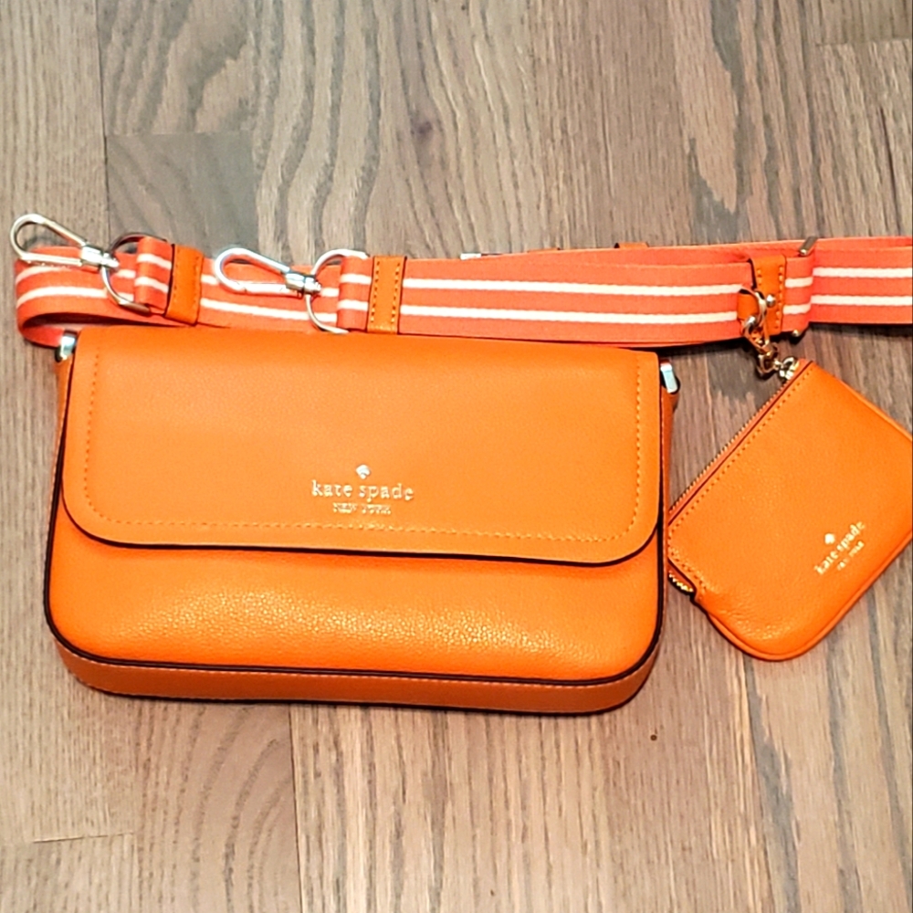 Kate Spade Rosie Pebbled Leather Crossbody NWT Orange